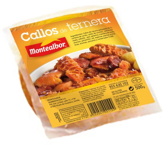 Envase para callos de ternera Montealbor