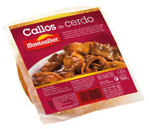 Envase para callos de cerdo Montealbor