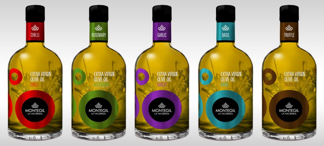 Línea de aceites de oliva aromatizados Montegil