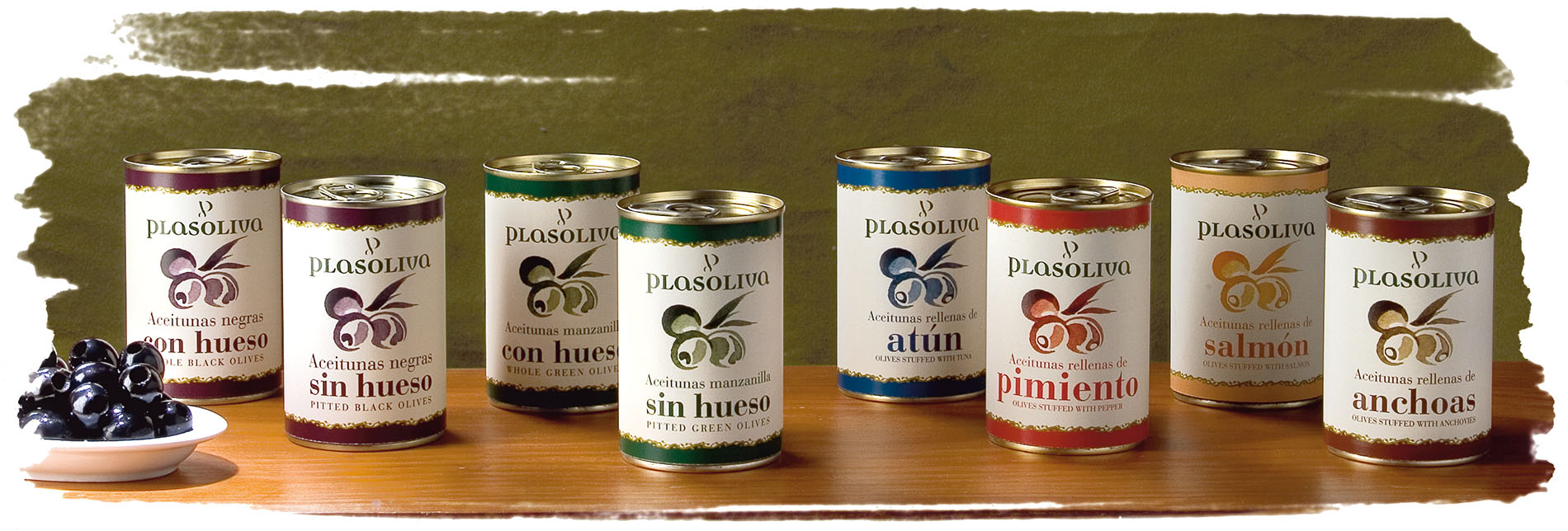 Latas de aceitunas Plasoliva