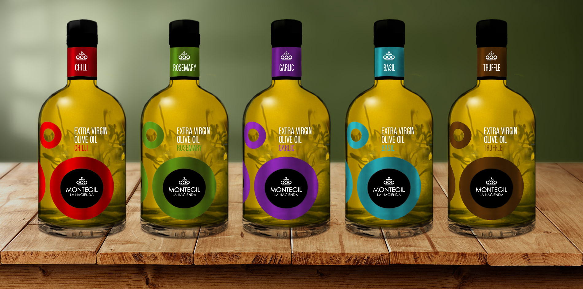 Línea gourmet de aceites aromáticos Montegil