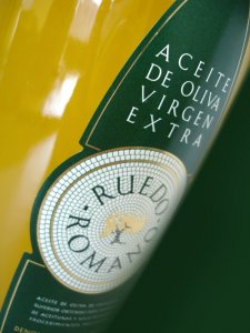 Etiqueta aceite de oliva virgen extra Ruedo Romano selección gourmet
