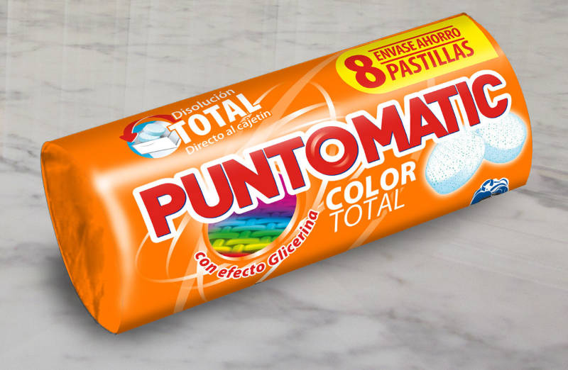 Diseño de etiquetas pastillas Puntomatic color total