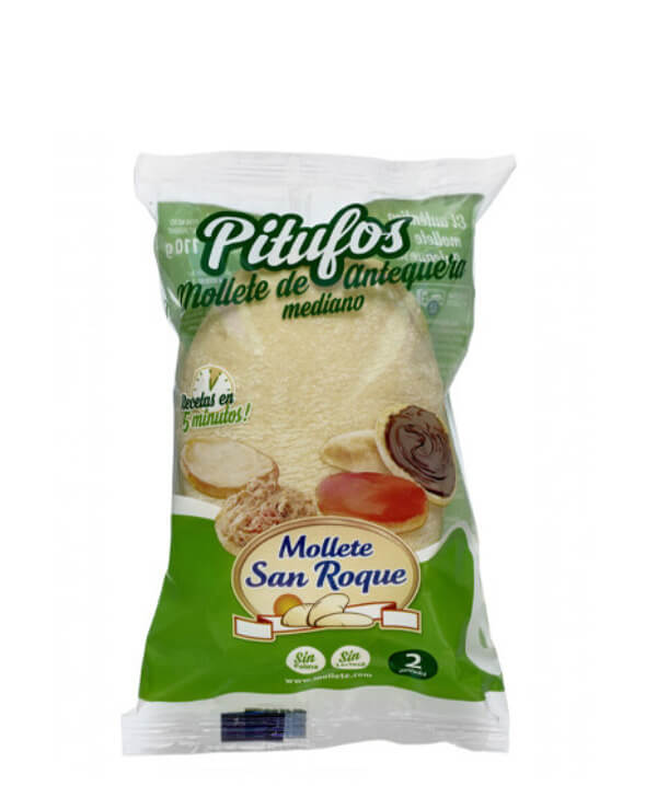Mollete mediano Pitufo en envase tradicional San Roque