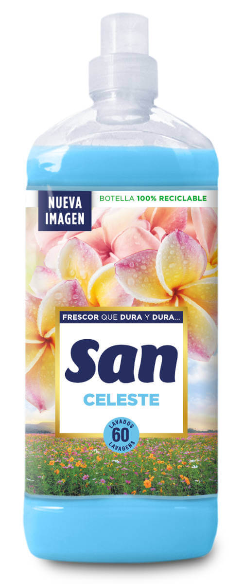 Botella de suavizante SAN Celeste
